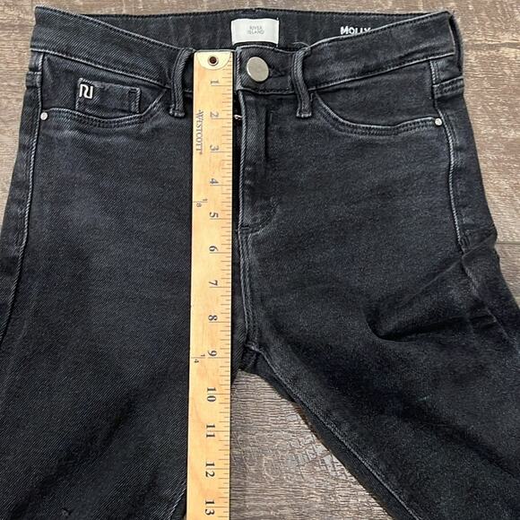 River Island Women's Molly Skinny Jeans Distressed Washed Black Size 4 - Picture 6 of 7